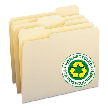 Smead® 100% Recycled Manila Top Tab File Folders, 1-3-cut Tabs, Letter Size, 100-box freeshipping - TVN Wholesale
